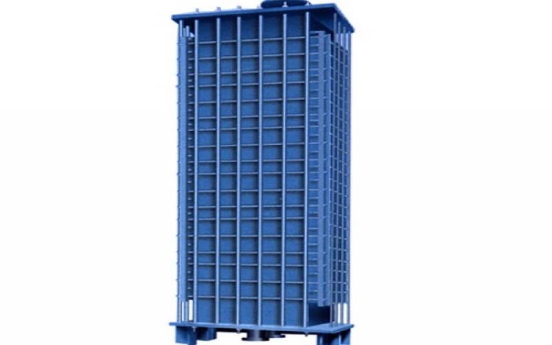 Rectangular block-hole graphite heat exchanger